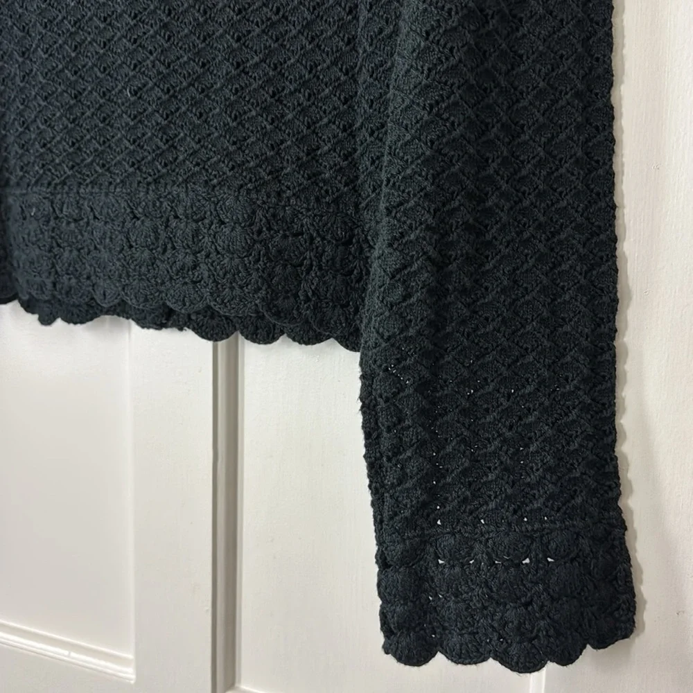 J.Crew Collection Crochet cropped cardigan sweater BS948